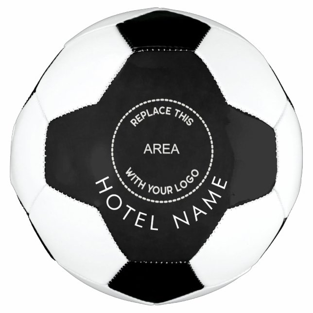Ballon De Foot Logo personnalisé Nom de l'hôtel Blanc noir ou n'i (Devant)