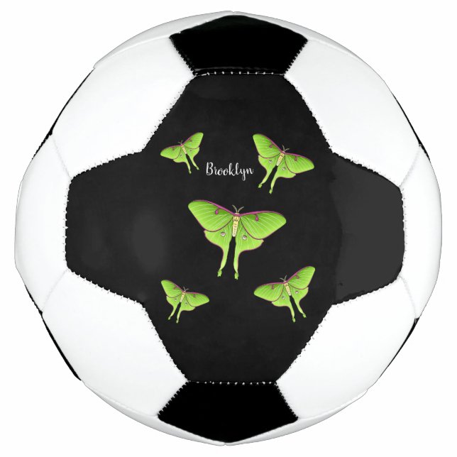 Ballon De Foot Luna Moth cartoon illustration  (Devant)