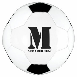 Ballon De Foot M Monogramme Simple Moderne Minimaliste Personnali