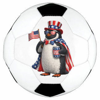 Ballon De Foot Manchot patriotique tenue drapeau américain 4 juil