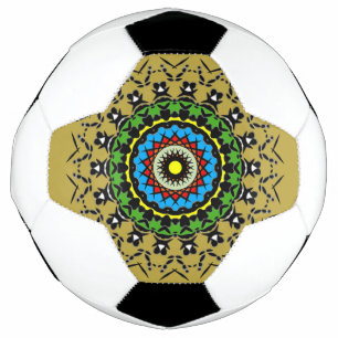 Ballon De Foot Mandala Floral Sans Couture