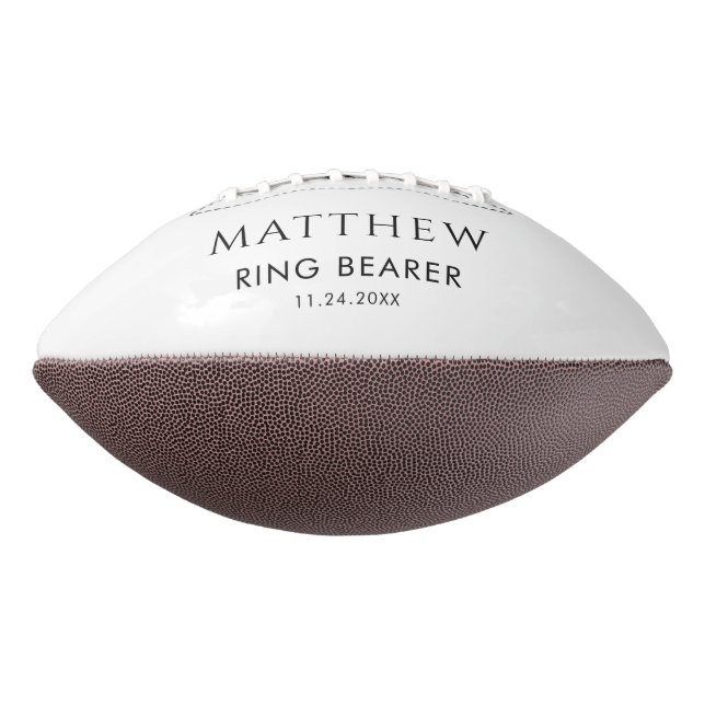 Ballon De Foot Mariage Groomsman Keepsaké Porteur d'anneau (Tourné à 270°)