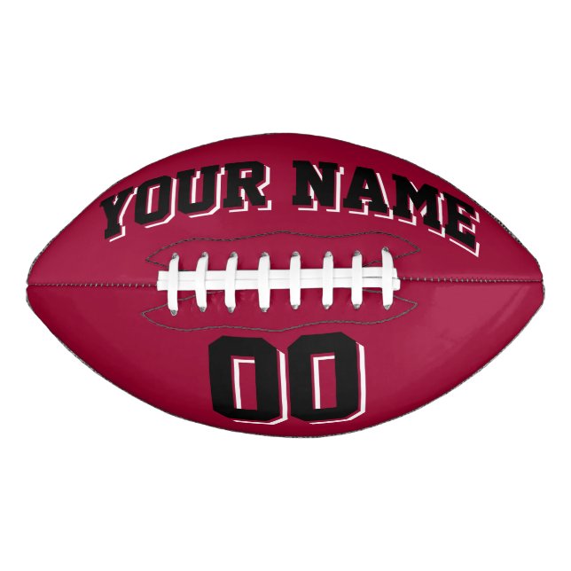 Ballon De Foot MAROON BLACK ET BLANC Football Personnalisé (Devant)