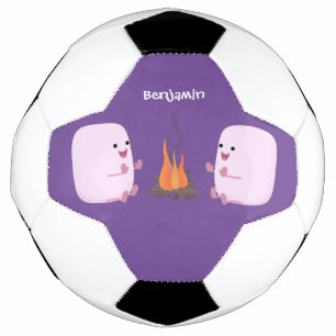 Ballon De Foot Marshmallows mignons roses par dessin animé sur le