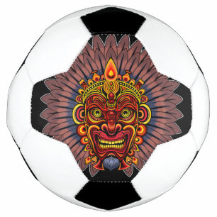 Ballon De Foot Masque rituel du roi guerrier tribal