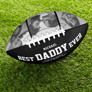 Ballon De Foot MEILLEUR DADDY JAMAIS Cool moderne noir et blanc