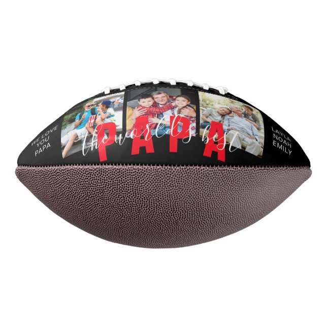 Ballon De Foot MEILLEUR PAPA personnalisé photo personnalisée au  (Tourné à 270°)