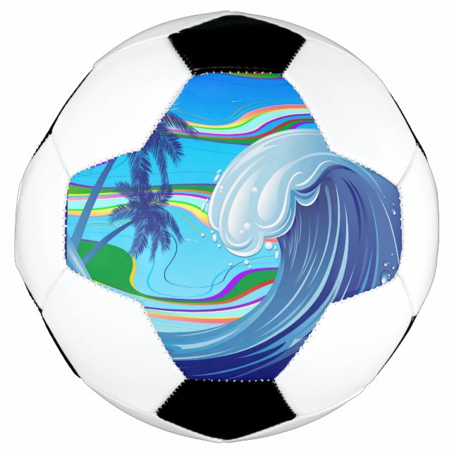 Ballon De Foot Mer Océan Grande Vague Eau (Devant)