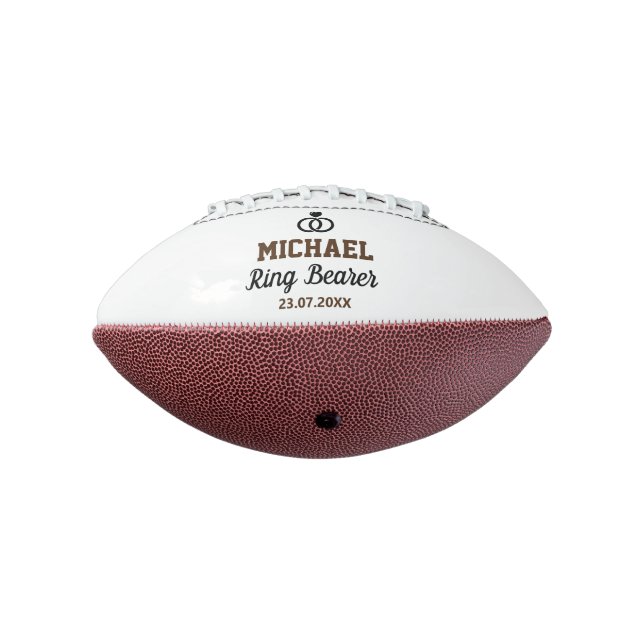 Ballon De Foot Merci Mariage de porte-anneau (Tourné à 270°)