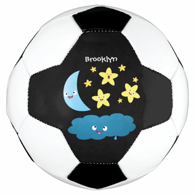 Ballon De Foot Mignons étoiles chantant, lune et bande dessinée d (Devant)