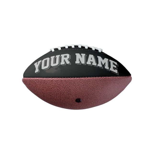 Ballon De Foot Mini ARGENT NOIR ET GRAS SOMBRE Personnalisé (Tourné à 270°)