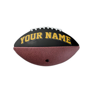 Ballon De Foot Mini BLACK GOLD AND CHARCOAL Personalized Football