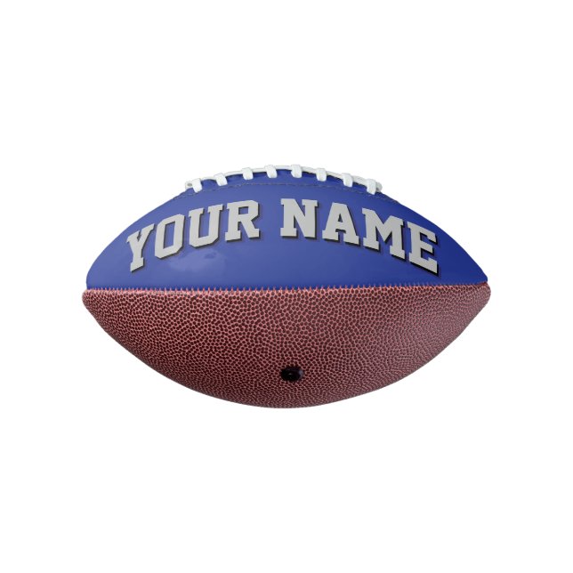 Ballon De Foot Mini BLEUE ET GRIS D'ARGENT Football personnalisé (Tourné à 270°)