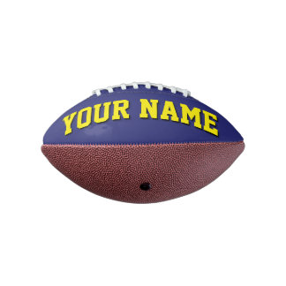Ballon De Foot Mini MARINE BLEU ET JAUNE Football Personnalisé