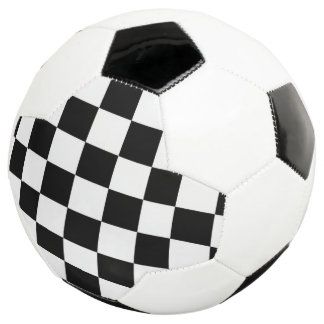 Ballon De Foot Minimalist Retro Checkered – Monochrome Streetwear