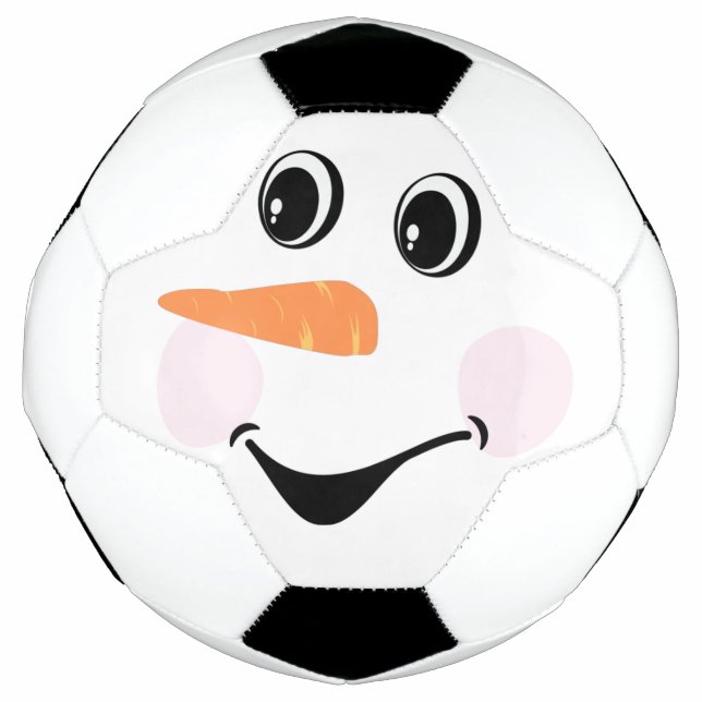 Ballon De Foot Moderne Cute Custom Snowman visage Winter Party (Devant)