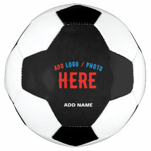 BALLON DE FOOT MODERNE ET MODERNE PERSONNALISABLE NOIR VÉRIFIÉ