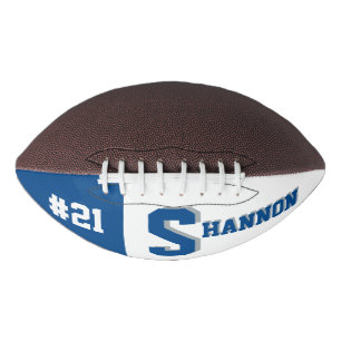 Ballon De Foot Monogramme bleu et gris