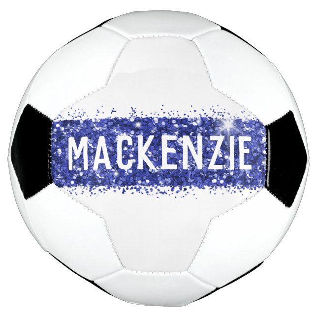 Ballon De Foot Monogramme Bleu Nom de la balle de soccer personna (Tourné)