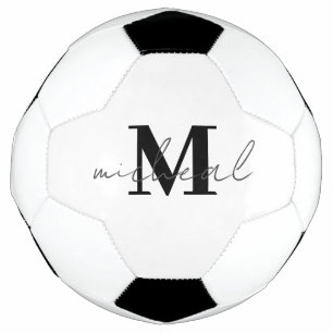Ballon De Foot Monogramme initial et nom personnalisé
