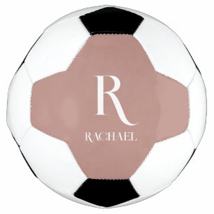 Ballon De Foot Monogramme Moderne Design Beige