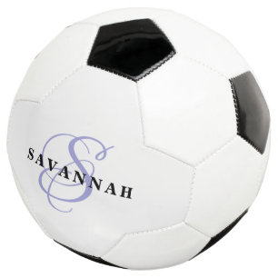 Ballon De Foot Monogramme personnalisé Nom Moderne Fun Sports Pu