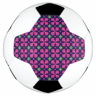 Ballon De Foot Motif abstrait de pétales florales roses géométriq
