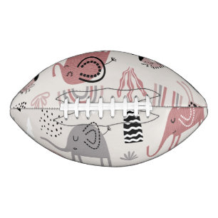 Ballon De Foot motif avec des éléphants et des girafes mignons gé