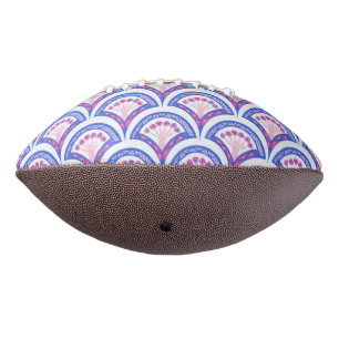 Ballon De Foot motif damassé floral bleu