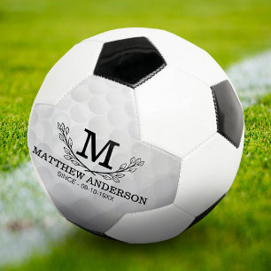 Ballon De Foot Motif de balle de golf personnalisé Nom Monogramme