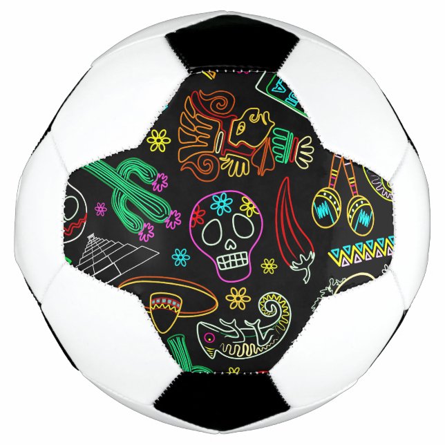 Ballon De Foot Motif de Fiesta du Mexique (Devant)