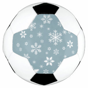 Ballon De Foot Motif de flocon de neige, flocons blancs, neige, g