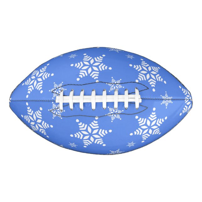 Ballon De Foot Motif de flocons de neige, Flakes blancs, Neige, B (Devant)