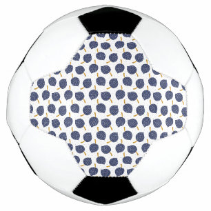 Ballon De Foot Motif de fruits de la bombe Abstraite bleue marine