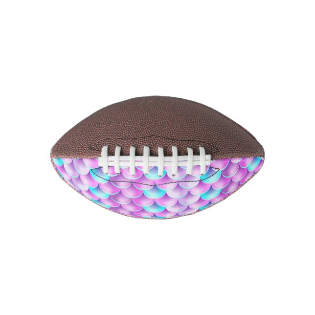 Ballon De Foot motif de sirène holographique bleu violet (Devant)