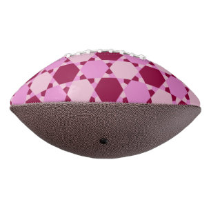 Ballon De Foot Motif d'illusion optique triangulaire rose
