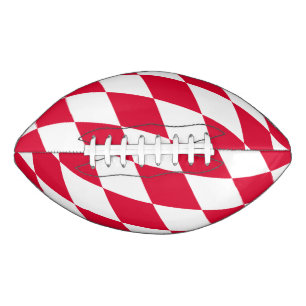 Ballon De Foot Motif du drapeau diamant de Bavière rouge et blanc