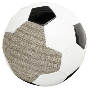 Ballon De Foot Motif en tricot rayé Jersey dans un beige doux