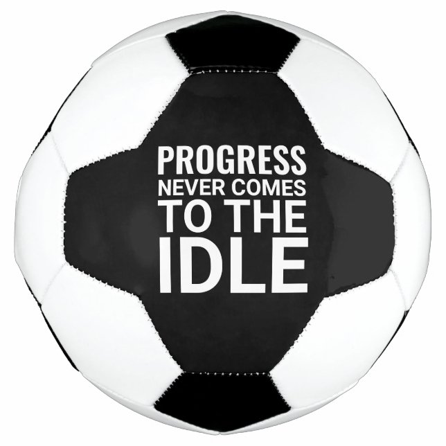 Ballon De Foot Motivation noir et blanc : Inspiration (Devant)