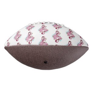 Ballon De Foot Musical treble clef notes with sakura flowers