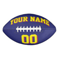NAVY BLUE YELLOW ET RED Custom Football