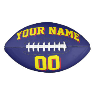 Ballon De Foot NAVY BLUE YELLOW ET RED Custom Football
