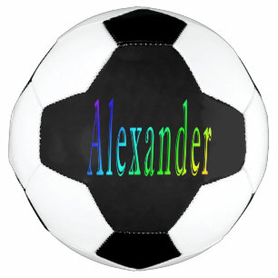 Ballon De Foot Nom Alexander coloré, Soccerball