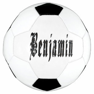 Ballon De Foot Nom Benjamin de conception noire, Soccerball
