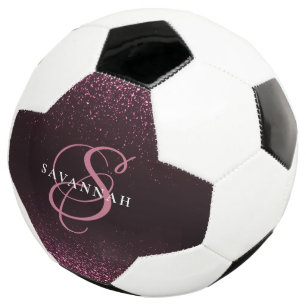 Ballon De Foot Nom de monogramme personnalisé Cool Parties scinti