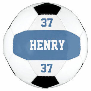 Ballon De Foot Nom et numéro personnalisés Cool bleu Personnalisé