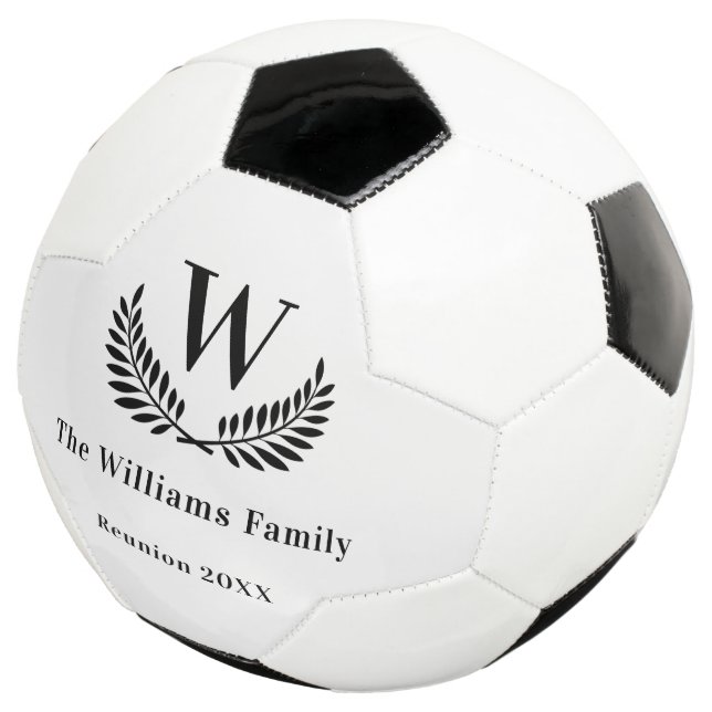 Ballon De Foot Nom monogramme de la réunion familiale classique (3/4)