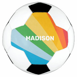 Ballon De Foot Nom personnalisé Couleurs arc-en-ciel