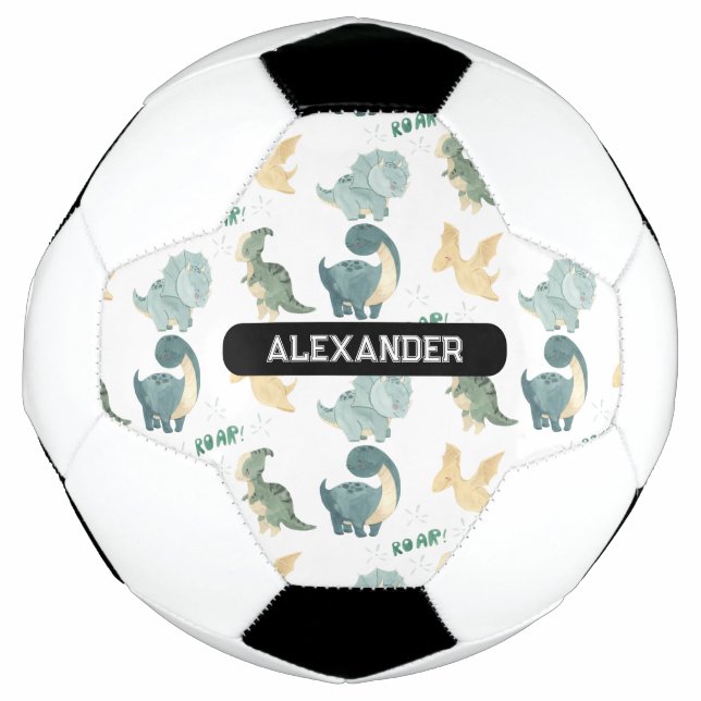 Ballon De Foot Nom personnalisé personnalisé Dinosaur (Devant)