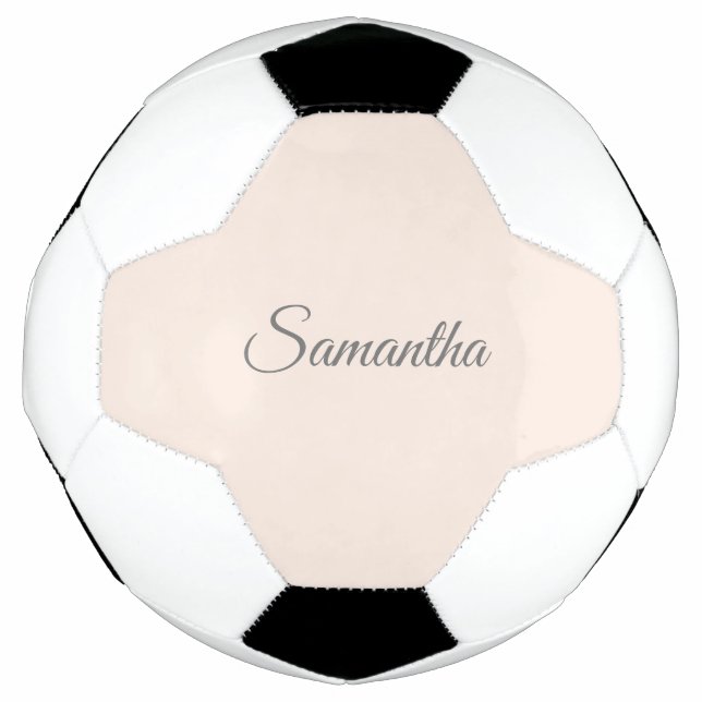 Ballon De Foot Nom rose blanc moderne (Devant)